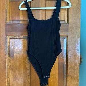 Black sleeveless bodysuit